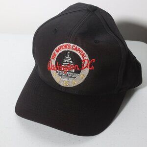 Vintage Capital Washington DC Hat Cap Black Attractive Headwear USA